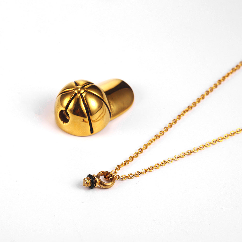Baseball Cap Ashes Necklace Cap Shaped Cremation Pendants | Cap Ashes Necklace
