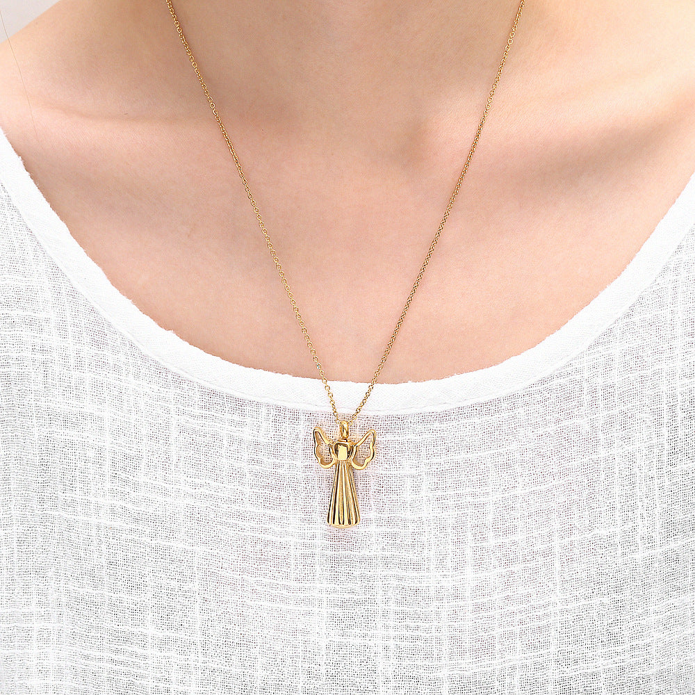 Guardian Angel Urn Necklace | Angel Cremation Necklace