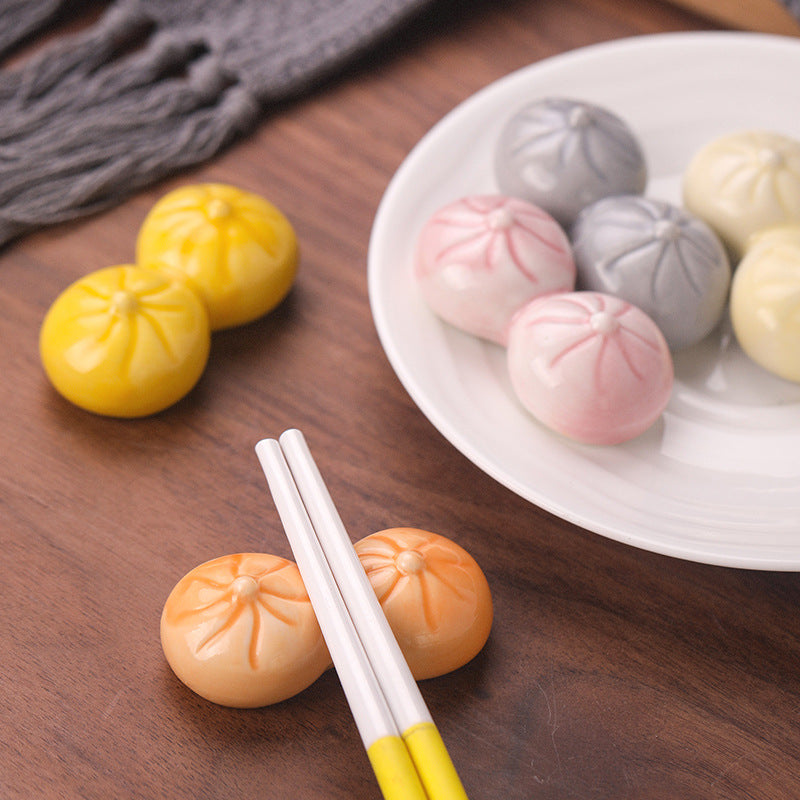 6PCS Colorful Steamed Buns | Steamed Buns Chopsticks Stand