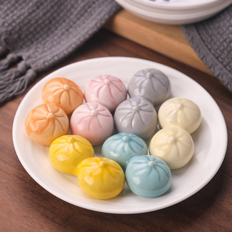 6PCS Colorful Steamed Buns | Steamed Buns Chopsticks Stand