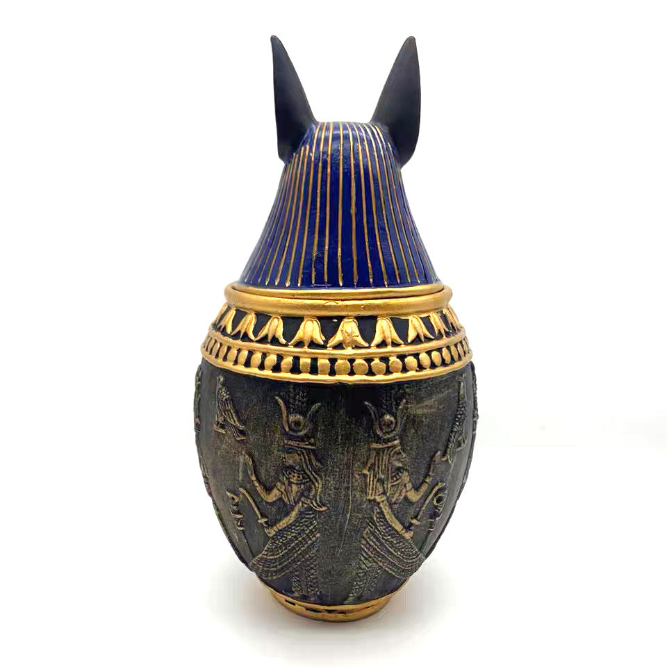 Anubis Egyptian Urn for Ashes | Bastet Cat Urn