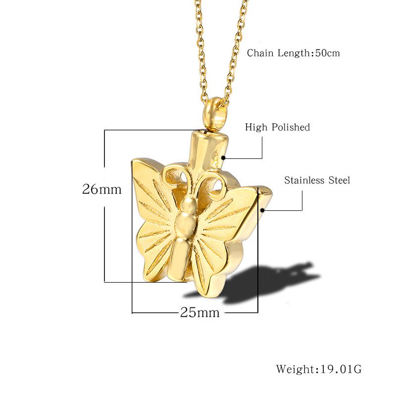 Butterfly Urn Perfume Necklace | Butterfly Cremation Necklace