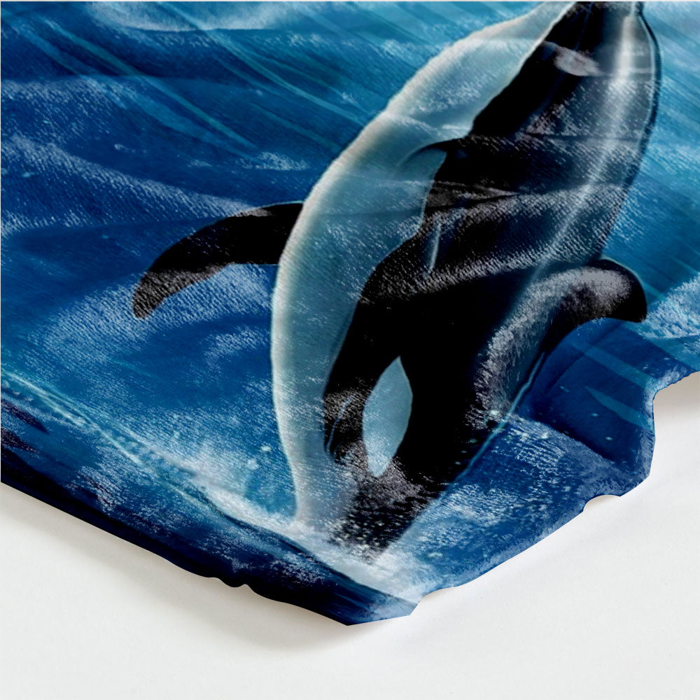 Flannel Fleece Dolphin Blanket