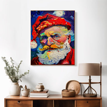 Van Gogh Style Santa Canvas Painting