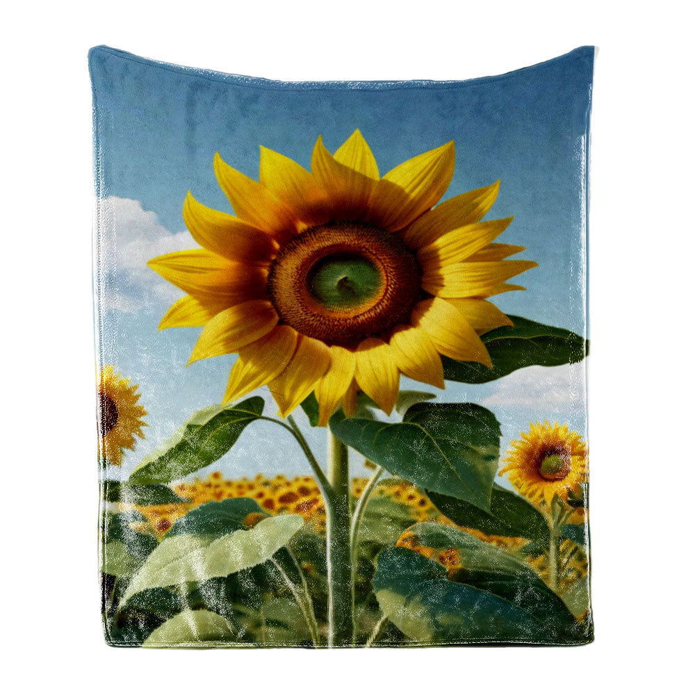 Stunning Sunflower Field Design Sunflower Blanket