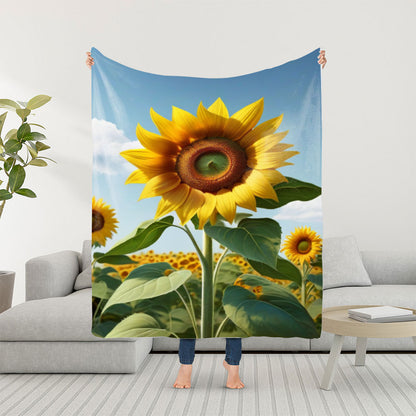 Stunning Sunflower Field Design Sunflower Blanket