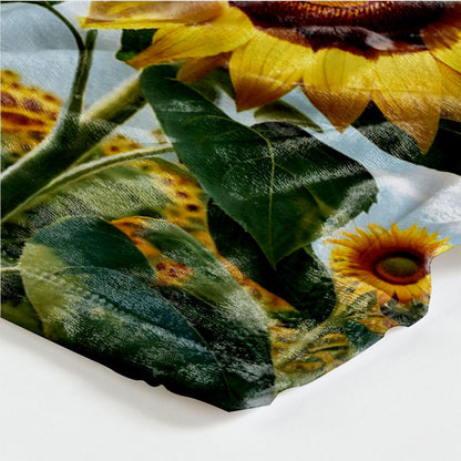 Stunning Sunflower Field Design Sunflower Blanket