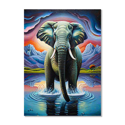 Surreal Elephant Canvas Painting