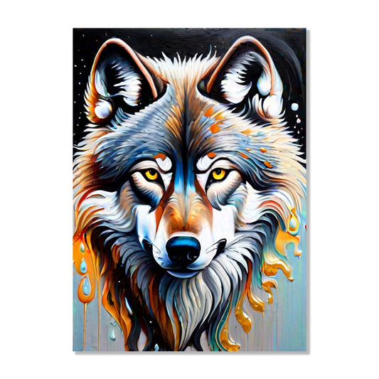 White Wolf Canvas Painting