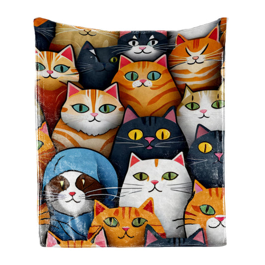 Cartoon Cute Cat Blanket