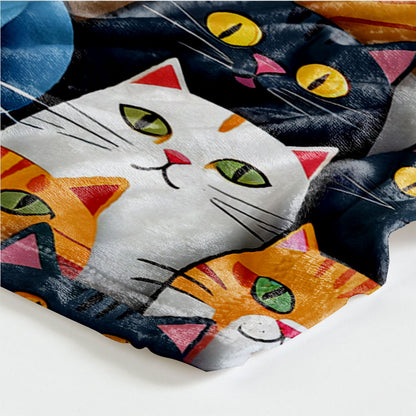 Cartoon Cute Cat Blanket