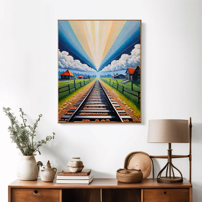 Railway Canvas Painting