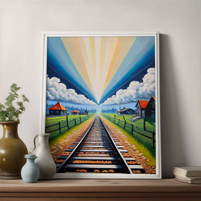 Railway Canvas Painting