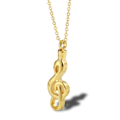 Musical Note Ashes Necklace | Musical Note Cremation Necklaces