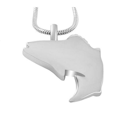 Fish Urn Necklace, Fish Cremation Pendants for Men | Fish Cremation Necklaces