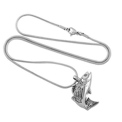 Fish Urn Necklace, Fish Cremation Pendants for Men | Fish Cremation Necklaces
