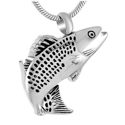 Fish Urn Necklace, Fish Cremation Pendants for Men | Fish Cremation Necklaces
