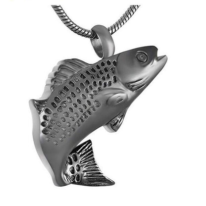 Fish Urn Necklace, Fish Cremation Pendants for Men | Fish Cremation Necklaces