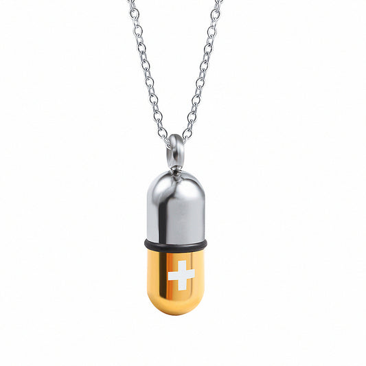 Plus Sign Capsule Necklace for Ashes | Necklace Capsules for Ashes