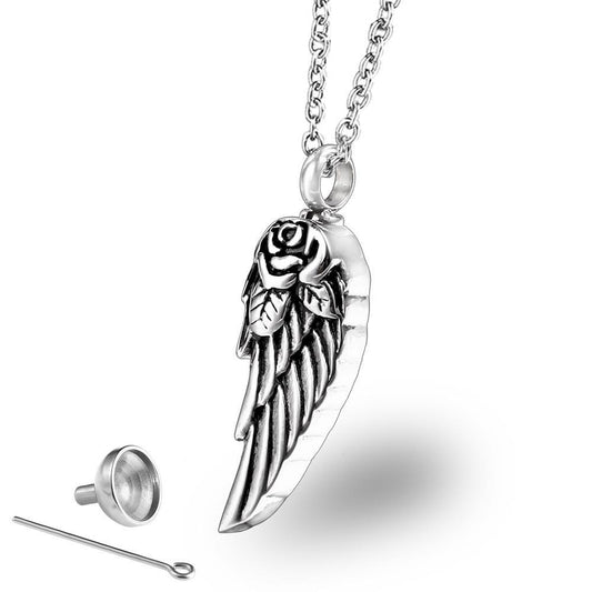 Rose Wing Urn Necklace Perfume Pendants | Wing Ashes Pendant