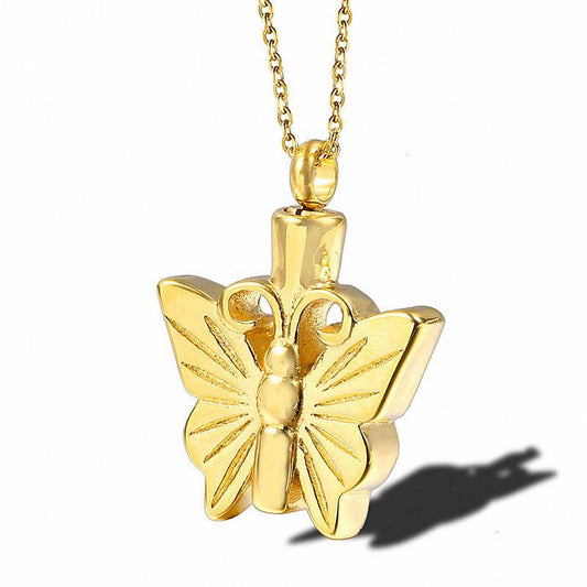 Butterfly Urn Perfume Necklace | Butterfly Cremation Necklace