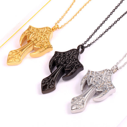 Catholicism Mens Cremation Cross Necklace | Cross Urn Necklace