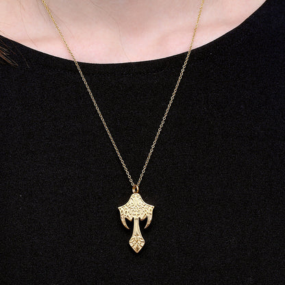 Catholicism Mens Cremation Cross Necklace | Cross Urn Necklace