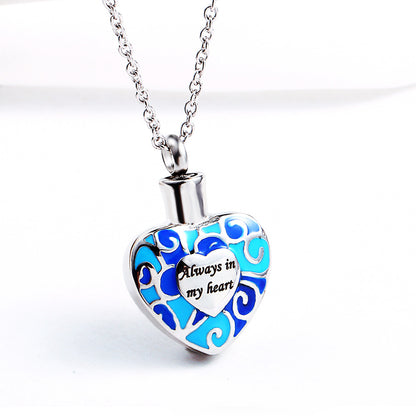 Electroplate Always in My Heart Necklace for Ashes | Always in My Heart Cremation Necklace