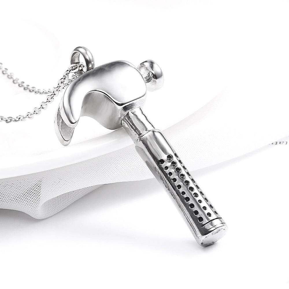 Personality Claw Hammer Perfumer Ashes Necklace | Claw Hammer Urn Necklace