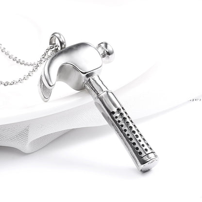 Personality Claw Hammer Perfumer Ashes Necklace | Claw Hammer Urn Necklace