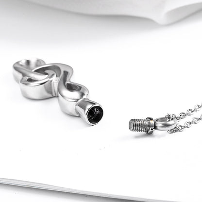 Musical Note Ashes Necklace | Musical Note Cremation Necklaces