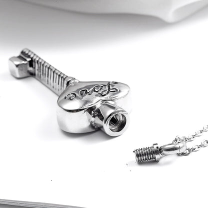 Love Heart Key Ashes Necklace | Key Shaped Cremation Necklace