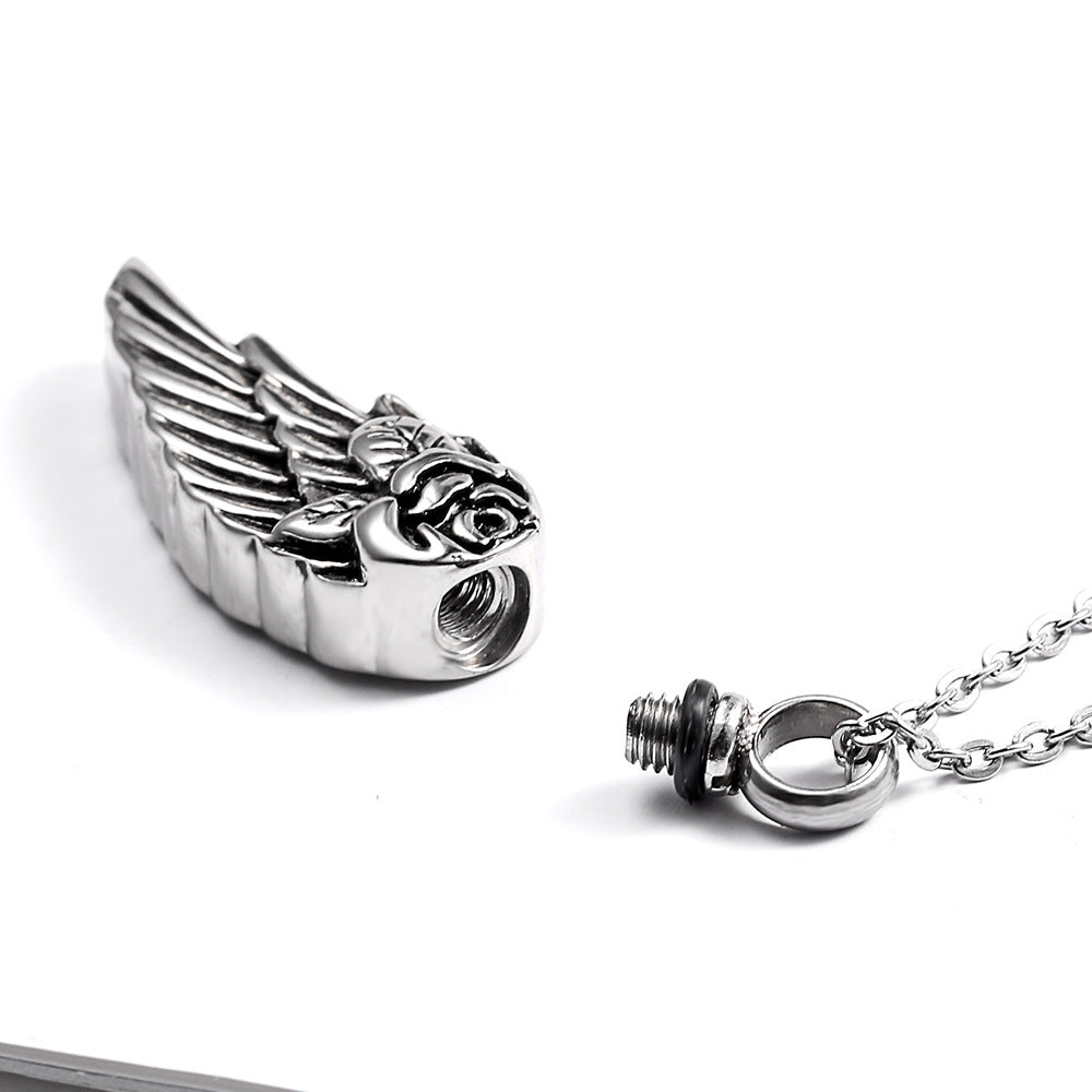 Rose Wing Urn Necklace Perfume Pendants | Wing Ashes Pendant