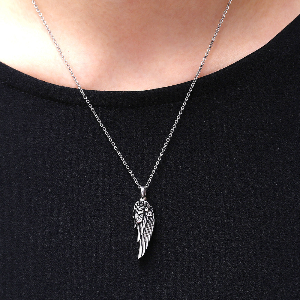 Rose Wing Urn Necklace Perfume Pendants | Wing Ashes Pendant