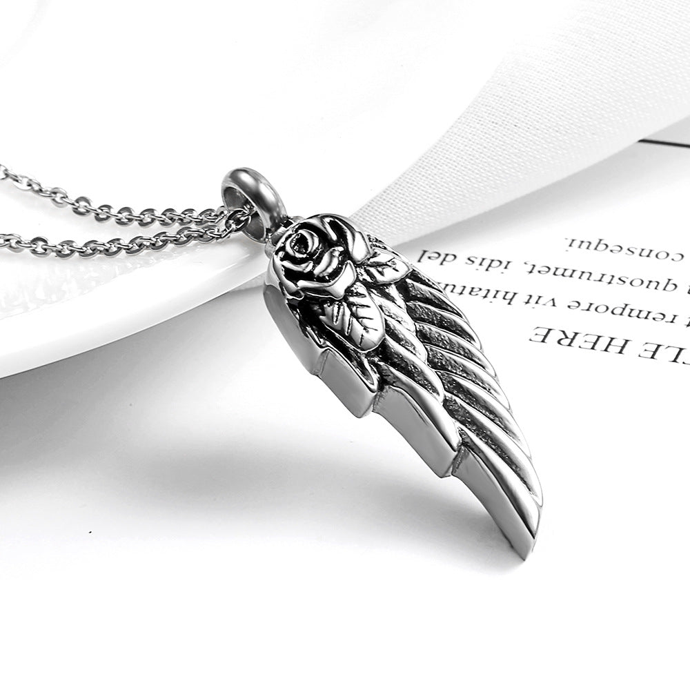 Rose Wing Urn Necklace Perfume Pendants | Wing Ashes Pendant