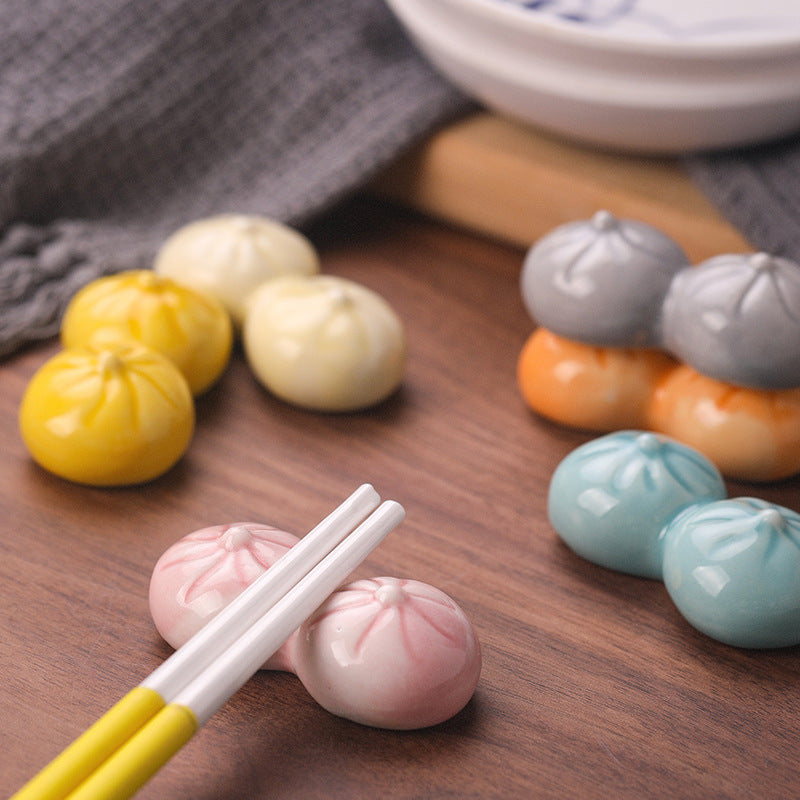 6PCS Colorful Steamed Buns | Steamed Buns Chopsticks Stand