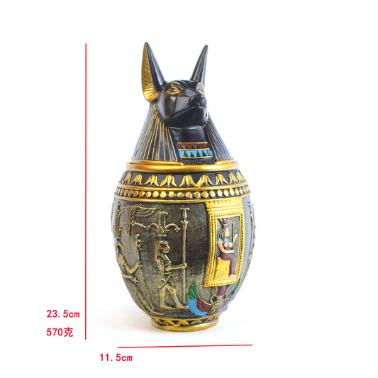 Anubis Egyptian Urn for Ashes | Bastet Cat Urn
