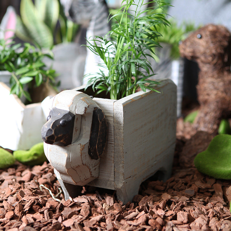 Sheep Wooden Plant Stand