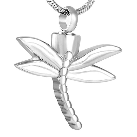 Titanium Steel Dragonfly Urn Necklace | Dragonfly Ashes Necklace