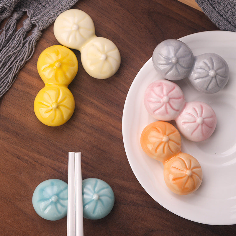 6PCS Colorful Steamed Buns | Steamed Buns Chopsticks Stand